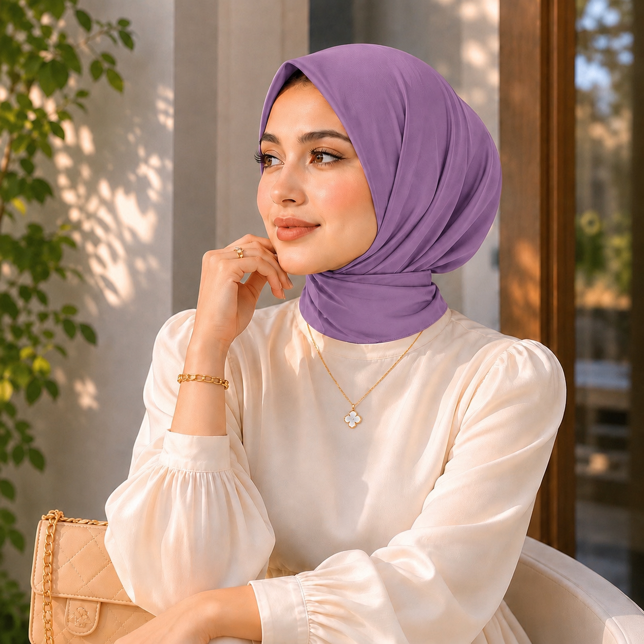 VEILA™ Instant Hijab Cap With Tie Back Buttons