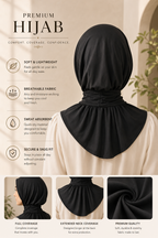 VEILA™ Instant Hijab Cap With Tie Back Buttons