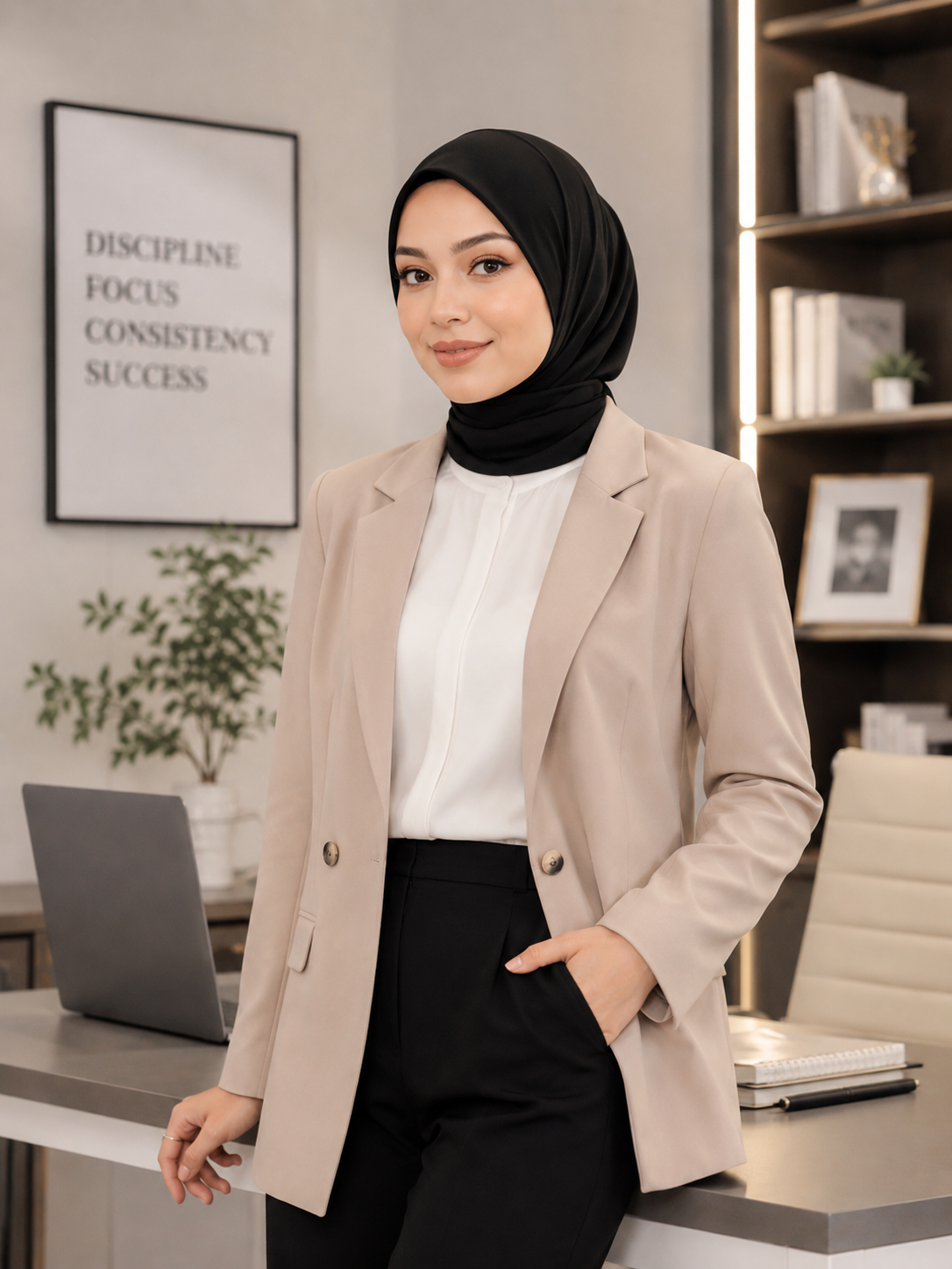 VEILA™ Instant Hijab Cap With Tie Back Buttons