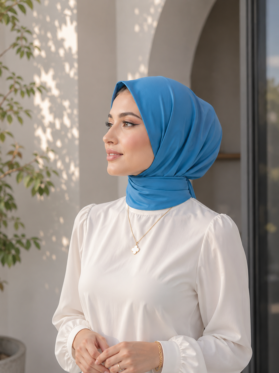 VEILA™ Instant Hijab Cap With Tie Back Buttons
