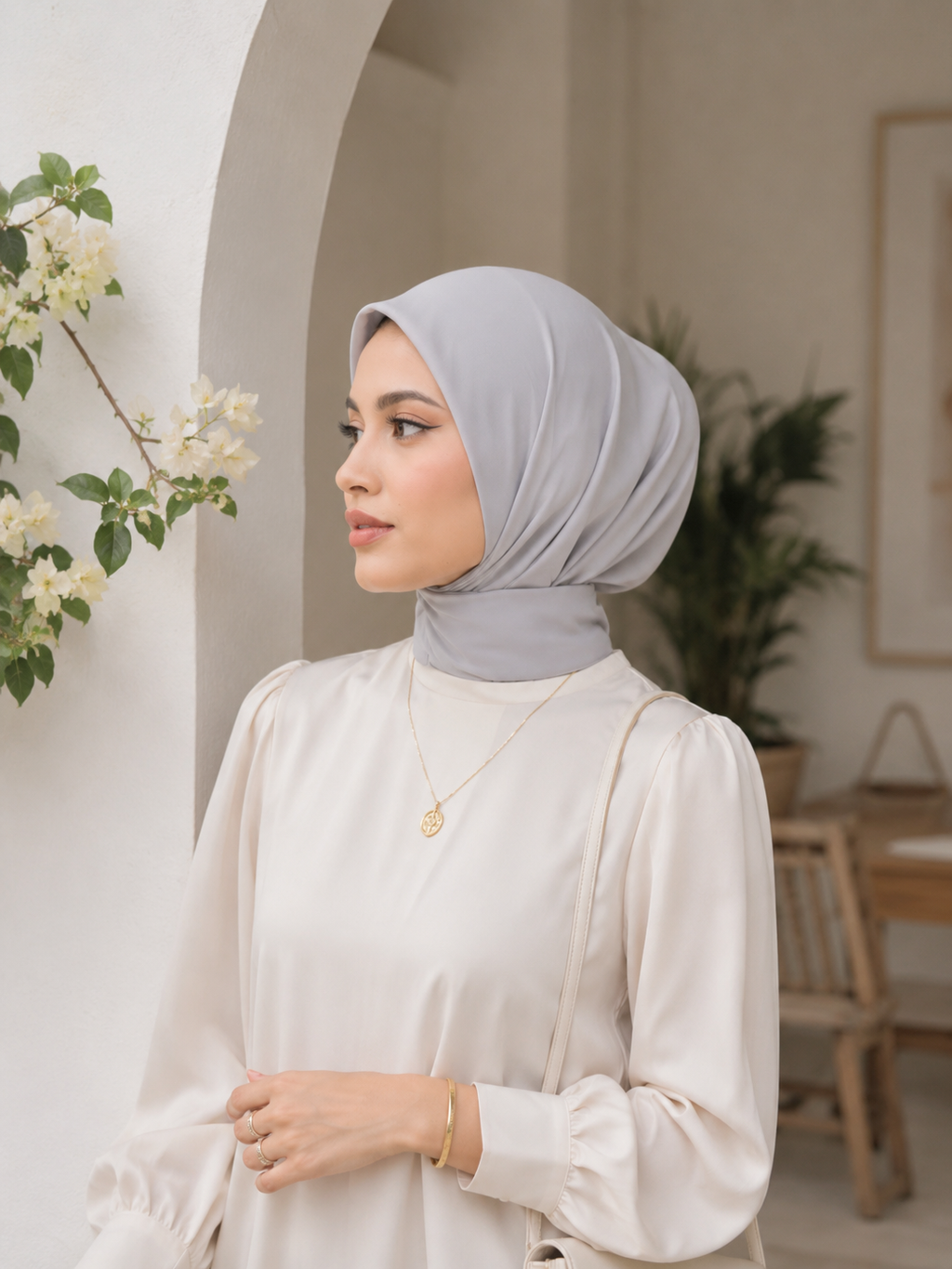 VEILA™ Instant Hijab Cap With Tie Back Buttons