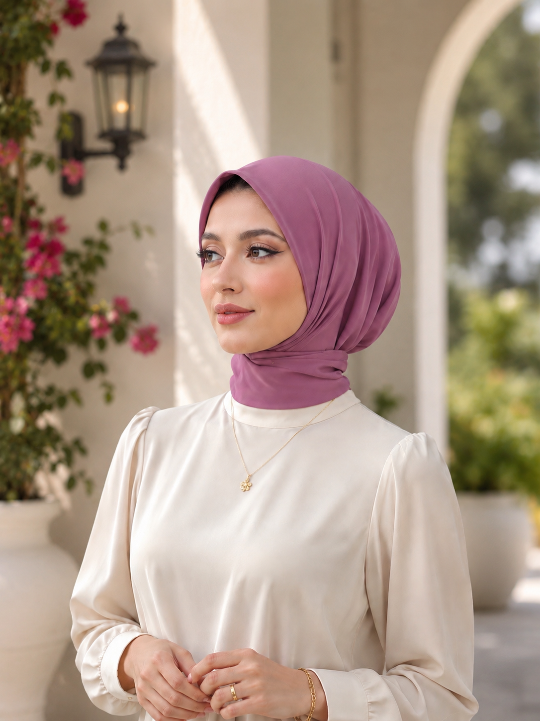 VEILA™ Instant Hijab Cap With Tie Back Buttons