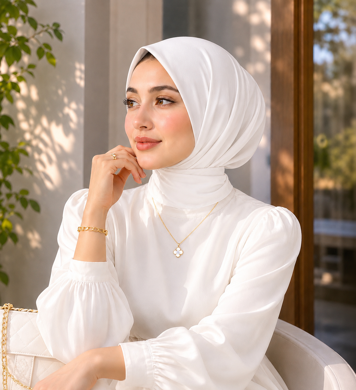 VEILA™ Instant Hijab Cap With Tie Back Buttons