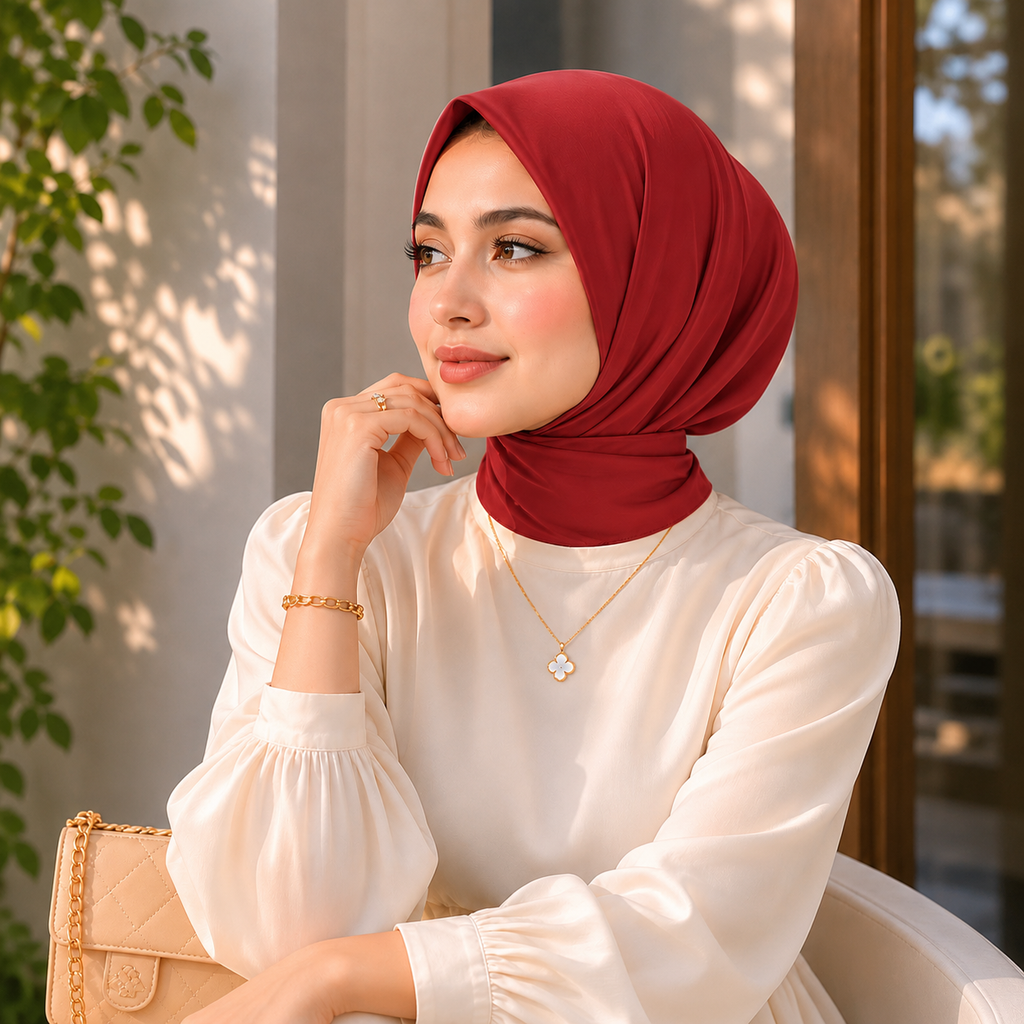 VEILA™ Instant Hijab Cap With Tie Back Buttons