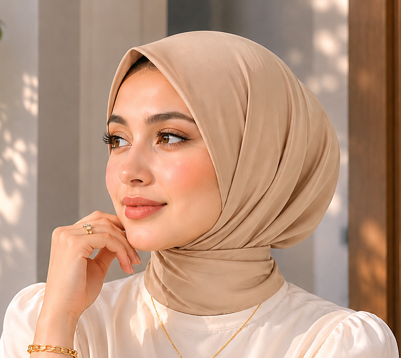 VEILA™ Instant Hijab Cap With Tie Back Buttons